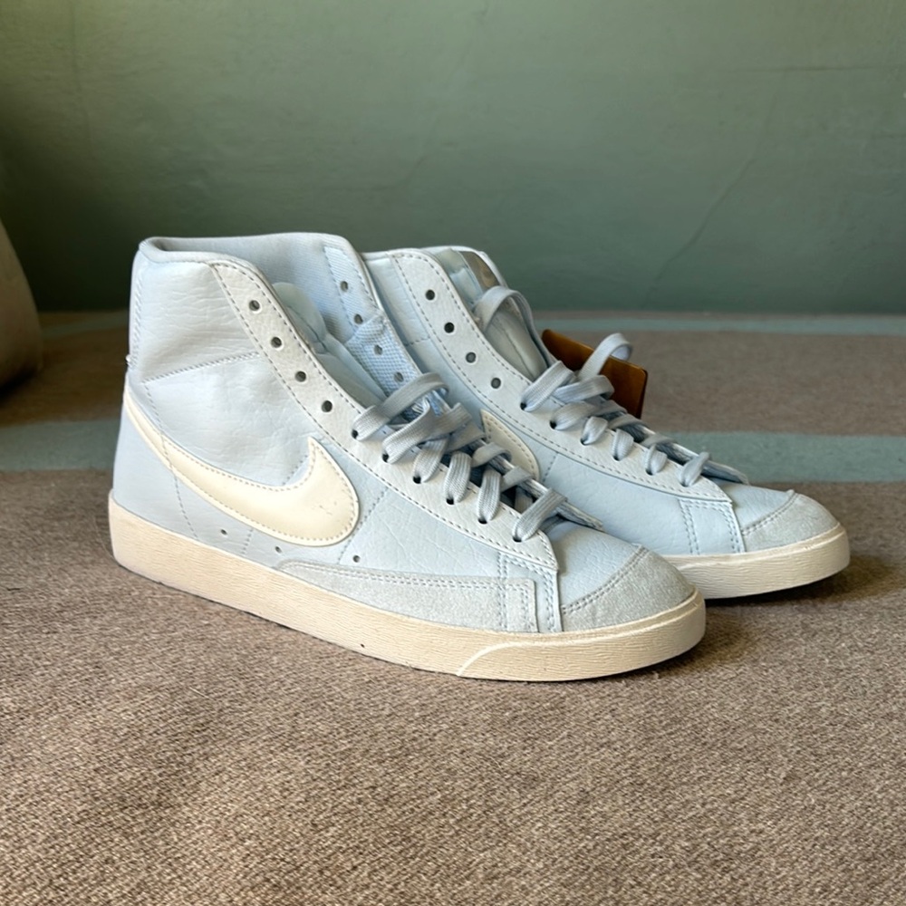 Nike Light Blue High-Top Sneakers